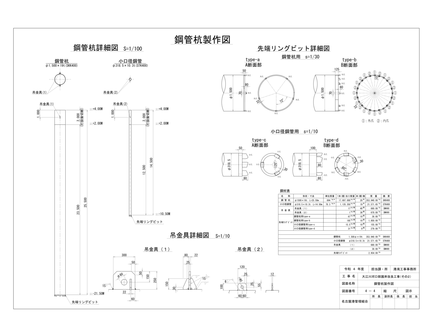 中川運河護岸改良工事(その4) 施工方法